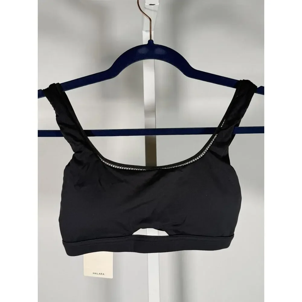 NWT Halara Black Cutout Sports Bra Size XS - Picture 2 of 7